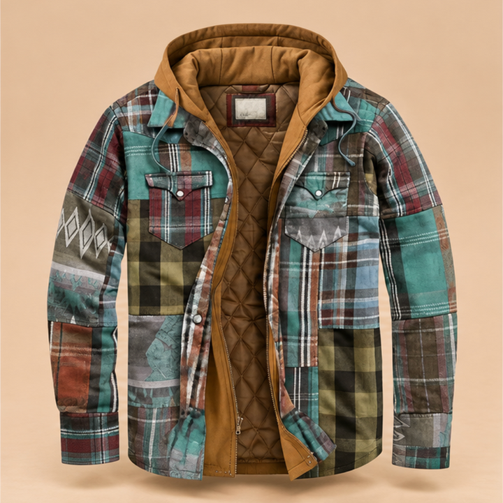 Ludwig | Patchwork-Jacke mit Karomuster