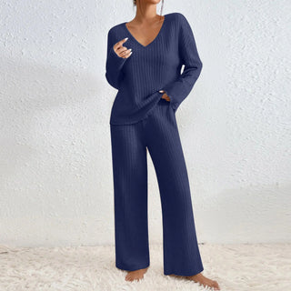 Vivienne | Zweiteiler mit Hose und V-Ausschnitt-Top
