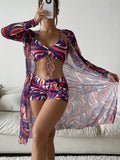 Finja | Bedrucktes 3-teiliges Bikini-Set