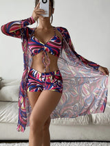 Finja | Bedrucktes 3-teiliges Bikini-Set
