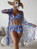 Finja | Bedrucktes 3-teiliges Bikini-Set