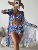 Finja | Bedrucktes 3-teiliges Bikini-Set