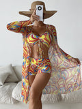 Finja | Bedrucktes 3-teiliges Bikini-Set