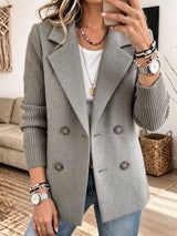 Carla | Eleganter Blazer mit Strickärmeln