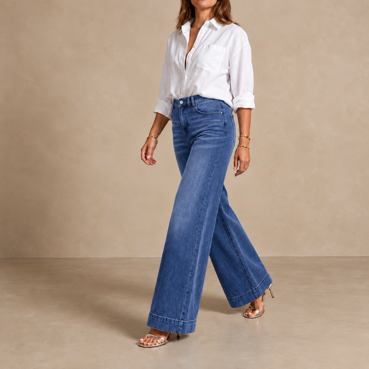 Lucia | Jeans mit weitem Bein und streckendem Effekt