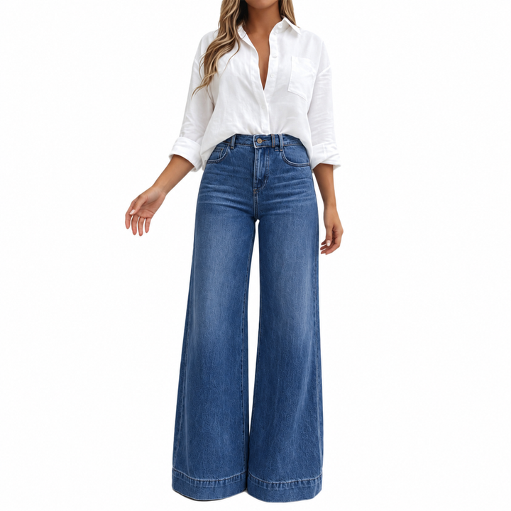 Lucia | Jeans mit weitem Bein und streckendem Effekt
