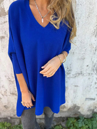 Kira | Oversized-Pullover mit entspanntem V-Ausschnitt