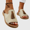 Lorraine | Boho-Quasten Sandalen