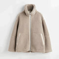 Silvana | Teddy Oversize Jacke mit Stehkragen