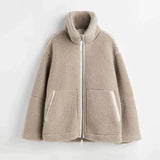 Silvana | Teddy Oversize Jacke mit Stehkragen