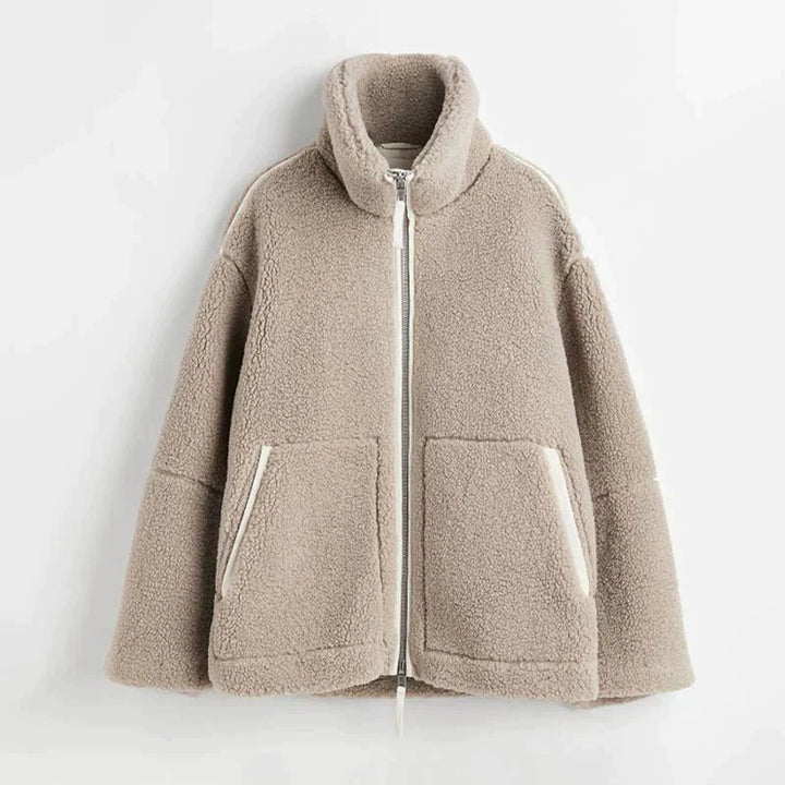 Silvana | Teddy Oversize Jacke mit Stehkragen