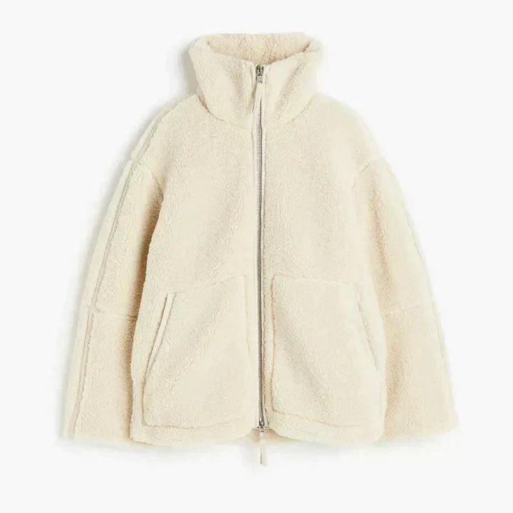 Silvana | Teddy Oversize Jacke mit Stehkragen