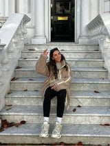 Silvana | Teddy Oversize Jacke mit Stehkragen