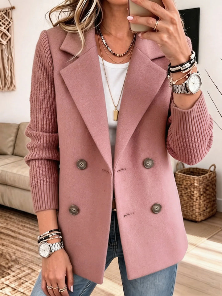 Carla | Eleganter Blazer mit Strickärmeln