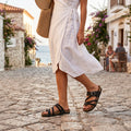 Margarethe - Bio-Sandalen mit Geflochtenen Riemen