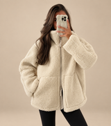 Silvana | Teddy Oversize Jacke mit Stehkragen