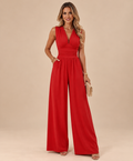 Caridad – Eleganter ärmelloser Jumpsuit mit weitem Bein