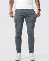Navy Stretch Cargo-Hosen