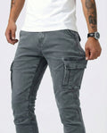 Navy Stretch Cargo-Hosen