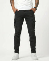 Navy Stretch Cargo-Hosen