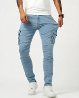 Navy Stretch Cargo-Hosen