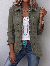 Mila - Bestickte Jacke mit Volants