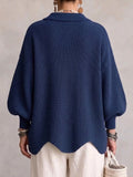 Frida | Oversize-Cardigan mit großen goldenen Knöpfen