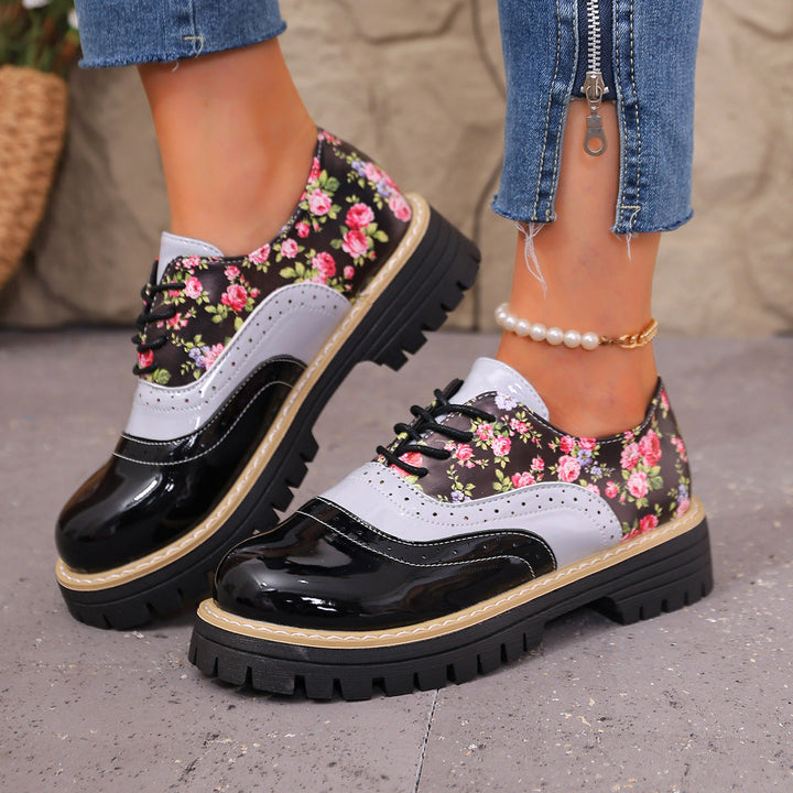 Bianca | Blumige Schuhe mit Fußbett
