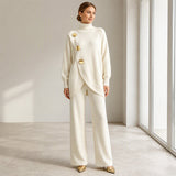 Noa | Strickset: Rollkragenpullover und weite Hose
