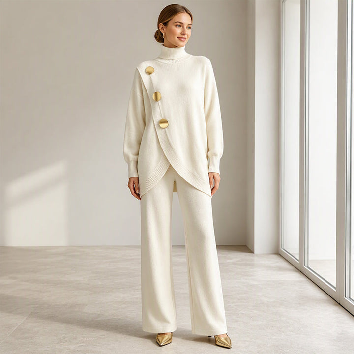Noa | Strickset: Rollkragenpullover und weite Hose