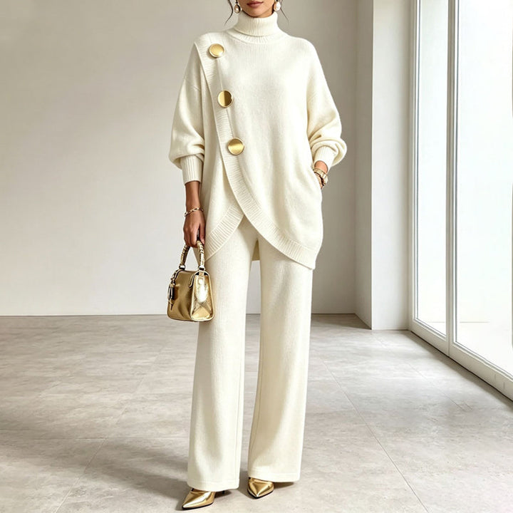 Noa | Strickset: Rollkragenpullover und weite Hose