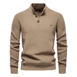 Michiel | Herren Pullover mit Knopfdessin
