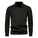 Michiel | Herren Pullover mit Knopfdessin