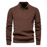Michiel | Herren Pullover mit Knopfdessin